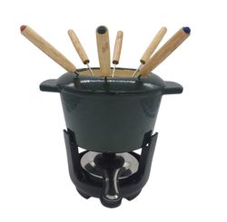 Conjunto Para Fondue de Ferro Fundido Esmaltado