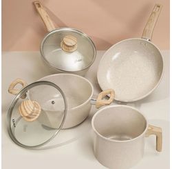Conjunto de Panelas Inducao Antiade 4 Pcs Marble Edition