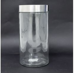 Pote Vidro Tampa Inox 1650ml