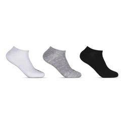 Kit Com 3 Pares de Meias Cano Invisivel - Tam. 39/43 - Sortido