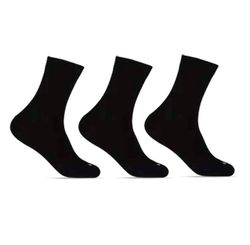 Kit Com 3 Pares de Meias Casual Cano Longo - Tam. 39/43 - Preto
