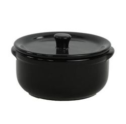 Ramequim Poelle Ceramica Com Tampa D14xa8cm 600ml Preta