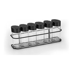 Conjunto C/ 6 Porta Condimento Parede Black