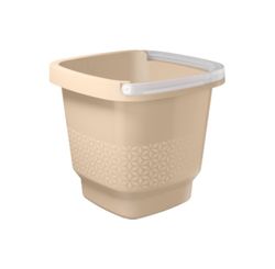 Balde 8,5l Plastico Capuccino C/alca Transparente(uz412-cap