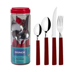 Faqueiro Riviera 24pcs Vermelho Bold
