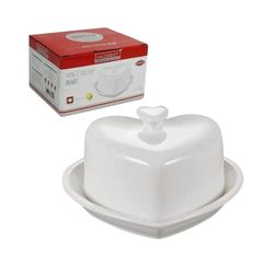 Manteigueira Heart Branca 14cm (pcln185)