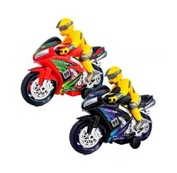 Moto a Friccao Piloto C/ Som e Luz 26cm - Sortido