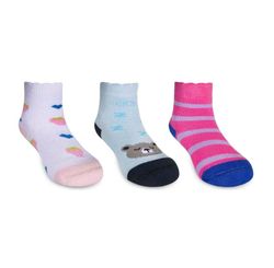 Kit Com 3 Pares de Meias Rn Invisivel Menina - Tam14 a 18 Sortido