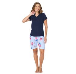 Pijama: Bermudoll Malha Floral 255032 - Floral Rosas Xg