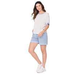Pijama: Conjunto Blusa Visco Shorts 255035 - Az Leveza M