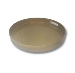 Bandeja Redonda Perolada Dourado 33cmx4cm