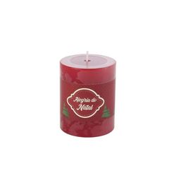 Vela Vermelha Decorativa Natal 6x7cm