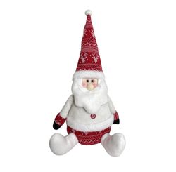 Papai Noel Sentado Jelly Vermelho e Branco 22x12x30cm
