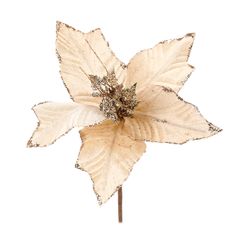 Flor Poinsetia Ouro 18cm