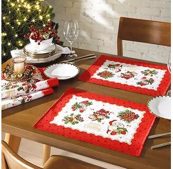 Lugar Americano Athenas Estampado 0,45x0,31 Cm Natal 111