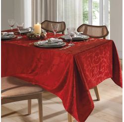 Toalha Mesa Jac Requinte Ii 1,40x1,40 Tj-6205 Vermelho