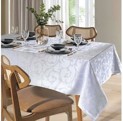 Toalha Mesa Jac Requinte Ii 1,60x 2,70 Tj-6205 Branco