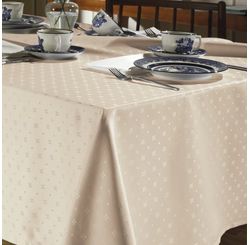 Toalha  Mesa Jacquard Requinte Ii Liso 1,60 X 1,60 Tj-5796 Bege