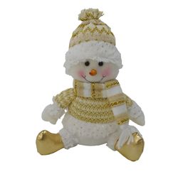 Boneco de Neve Sentado Petesburgo 19x11x23cm Unico/unico