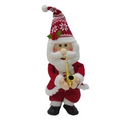 Papai Noel C/ Saxofone Musica e Movimento 47x20x15cm Unico/unico