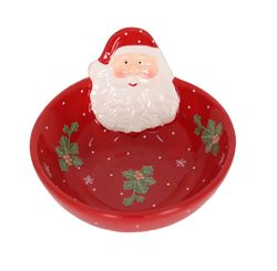 Bowl Papai Noel Ceramica Spark 16x14x8,5cm