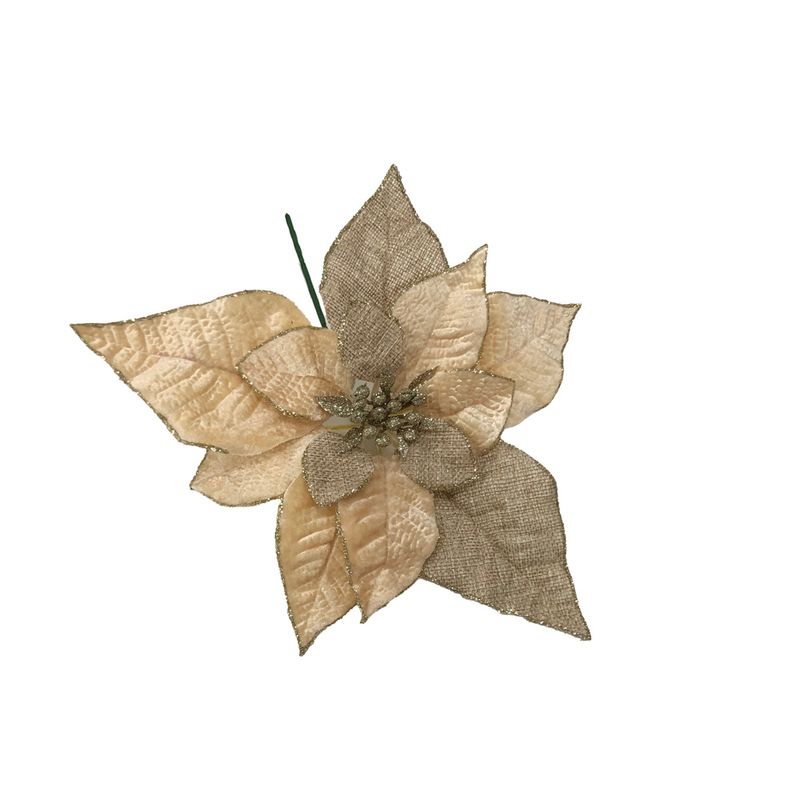 ENFEITE-DECORATIVO-FLOR-GHANDI-JUTA-23CM-CHAMPANHE