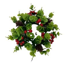 Enfeite Decorativo Mini Guirlanda Normandia 10cm Vermelho