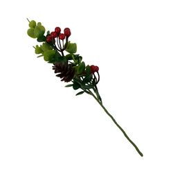 Enfeite Decorativo Galho Normandia 33cm Vermelho