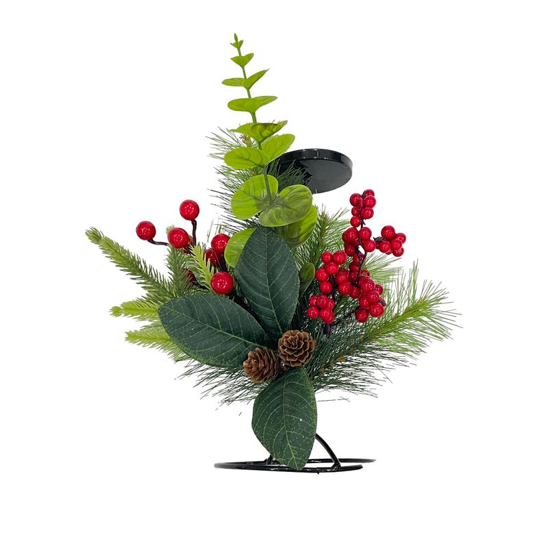 ENFEITE-DECORATIVO-PORTA-VELAS-NORMANDIA-25CM-VERMELHO
