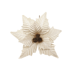 Poinsetia Decorativa Branca 50cm