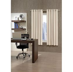 Cortina Blackout 100% Ilhos 2,00 X 1,60m Areia/cinza/unico