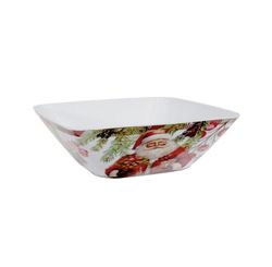 Saladeira Quadrada Melamine Natal 15cm