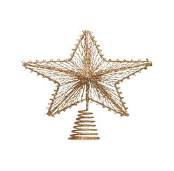 Estrela Aramada Ponteira 3d 30cm Dourada