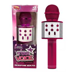 Microfone Bluetooth Rosa(zp00975)