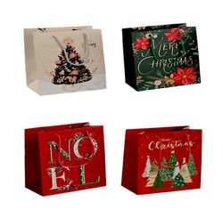 Sacola de Papel Natal Estampada D4 40x30x12cm Sortida