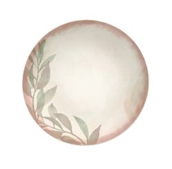 Prato Raso Natur Em Porcelana Decorada 28cm