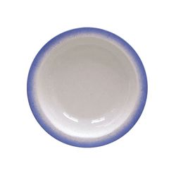 Prato Fundo Rustico Azul Em Porcelana Decor 22cm