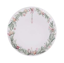 Prato Raso Noite Feliz Porcelana Decorada 28cm