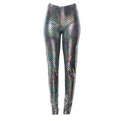 Calca Legging Sereia Iridescente Nacarado - G