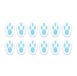 Mini Pegada de Coelho Azul C/12 Pcs