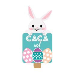 Placa Jardim Caca Aos Ovos