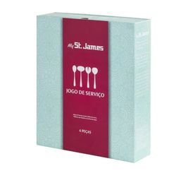 Jogo de Servir Lace Inox 4 Pecas St James