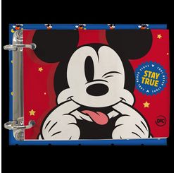 MINI FICHEIRO 2 ARGOLAS 80FLS MICKEY HORIZONTAL (3764)