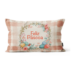 Capa de Almofada Pascoa Velvet 30x50cm