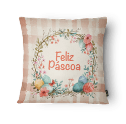 Capa de Almofada Pascoa Velvet 43x43cm