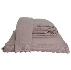 Colcha Percal Soft 300 Rendada Solteiro