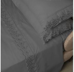 Jogo de Cama Percal Soft 300 Rendado Queen