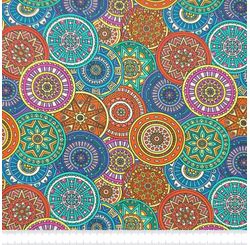 Tecido Tricoline Est Exc Dig Lg1,40 Mandala 01 Var 01