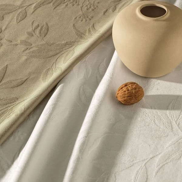 TOALHA MESA JACQUARD NATURE  KATHERINE  BRANCO 01 2