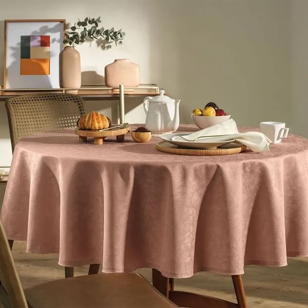 TOALHA MESA SEMPRE LIMPRA DELICATA  ROSA VINTAGE 60252 2